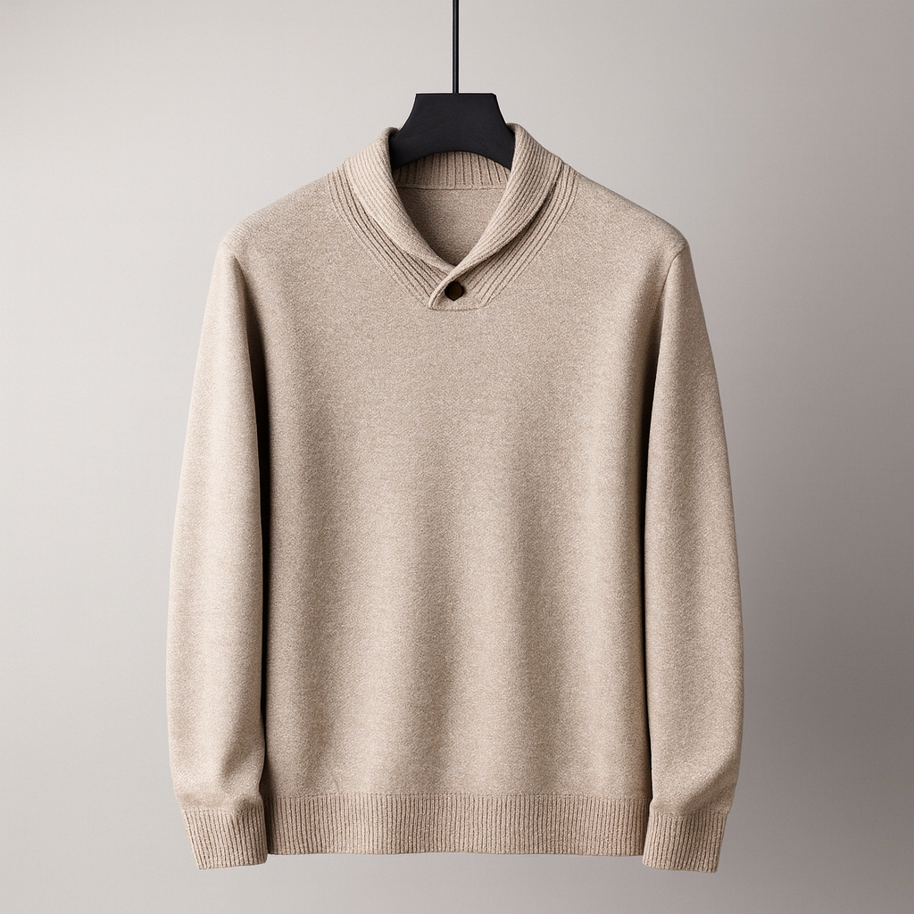 Men's Merino Wool Shawl Collar Sweater | Savoni