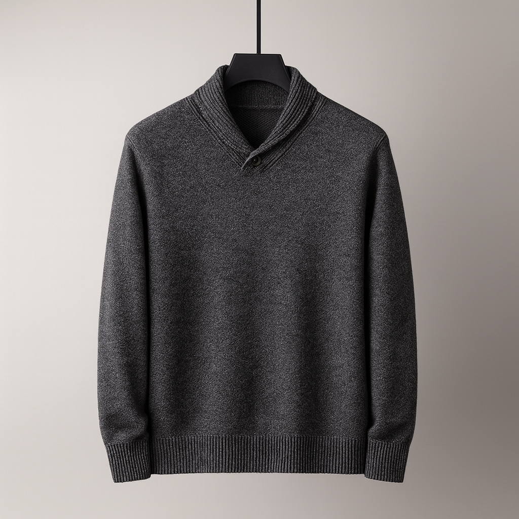 Men's Merino Wool Shawl Collar Sweater | Savoni