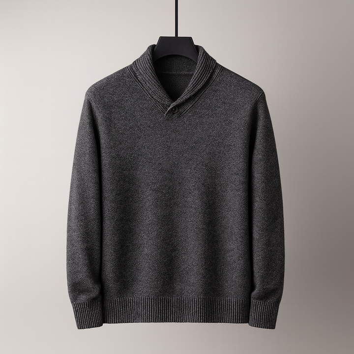 Men's Merino Wool Shawl Collar Sweater | Savoni