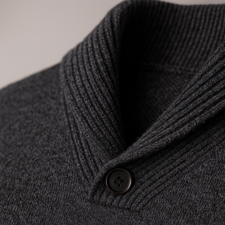 Men's Merino Wool Shawl Collar Sweater | Savoni