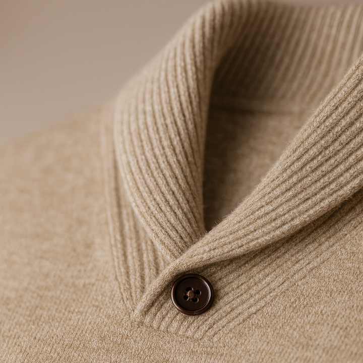 Men's Merino Wool Shawl Collar Sweater | Savoni