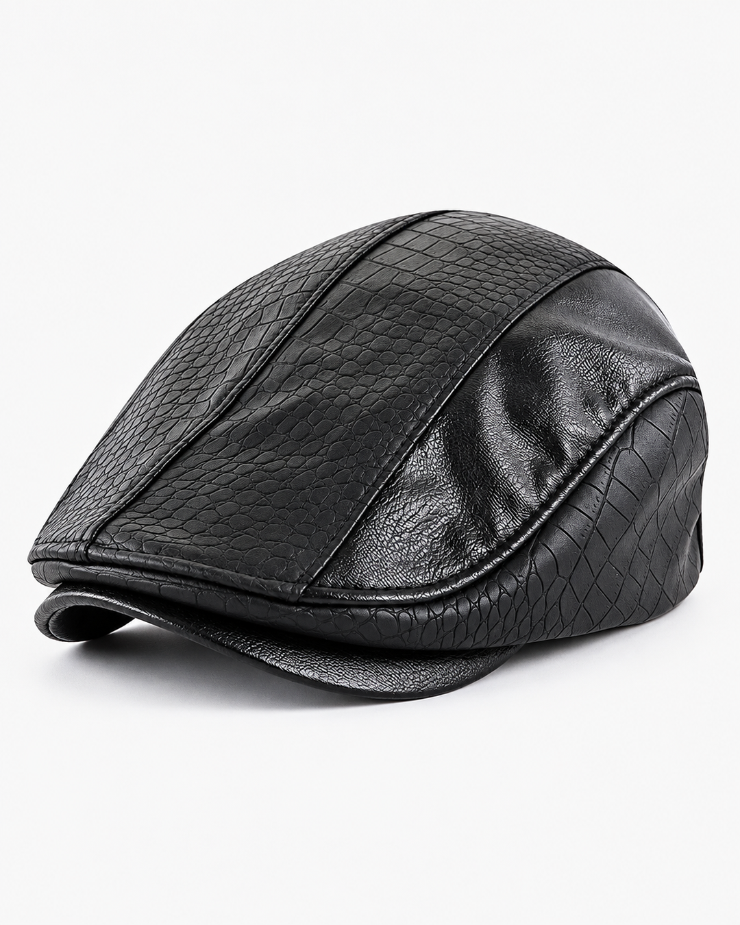 Montari Leather Flat Cap
