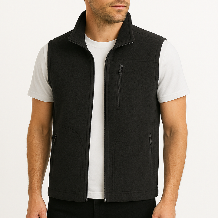 Fleece Zip-Up Vest – Men's Layering Vest | Savoni