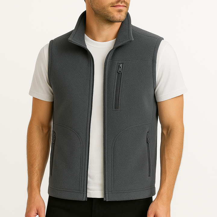 Fleece Zip-Up Vest – Men's Layering Vest | Savoni