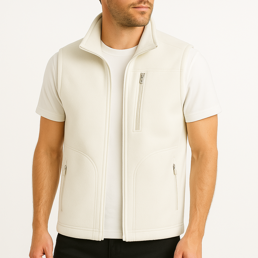 Fleece Zip-Up Vest – Men's Layering Vest | Savoni