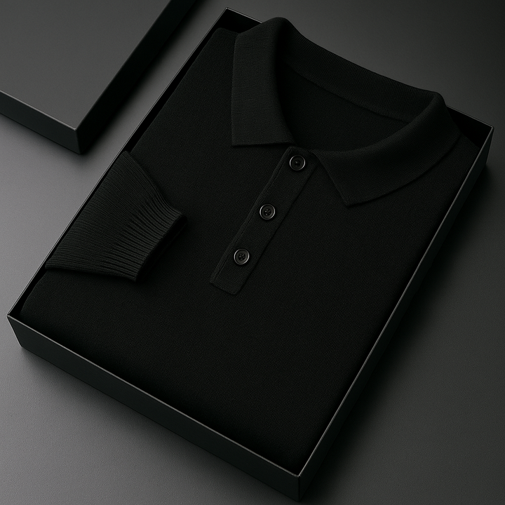 Merino Wool Button-Up Polo – Men's Knit Shirt | Arden