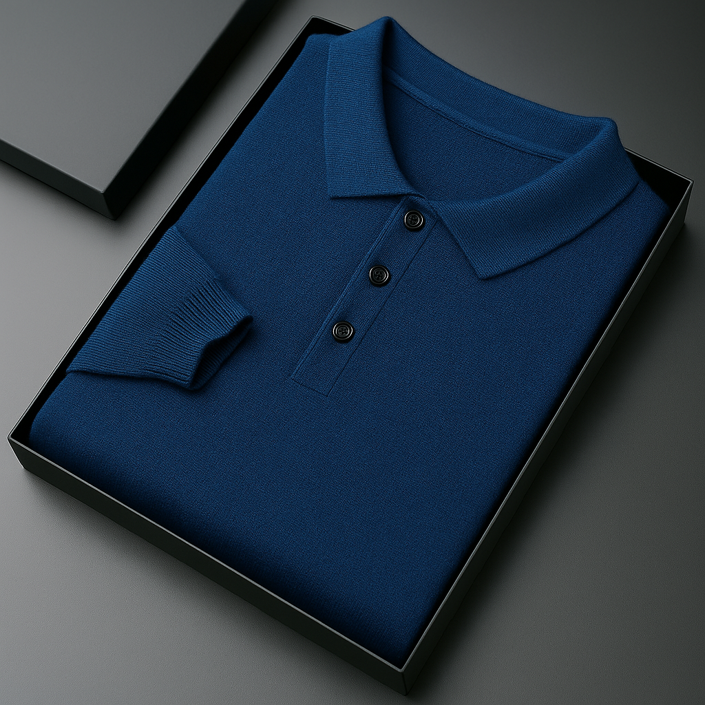 Merino Wool Button-Up Polo – Men's Knit Shirt | Arden