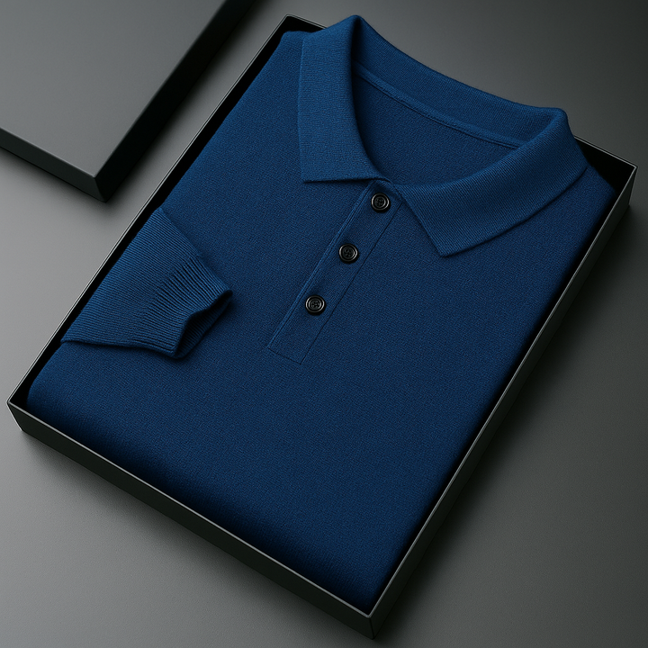 Merino Wool Button-Up Polo – Men's Knit Shirt | Arden