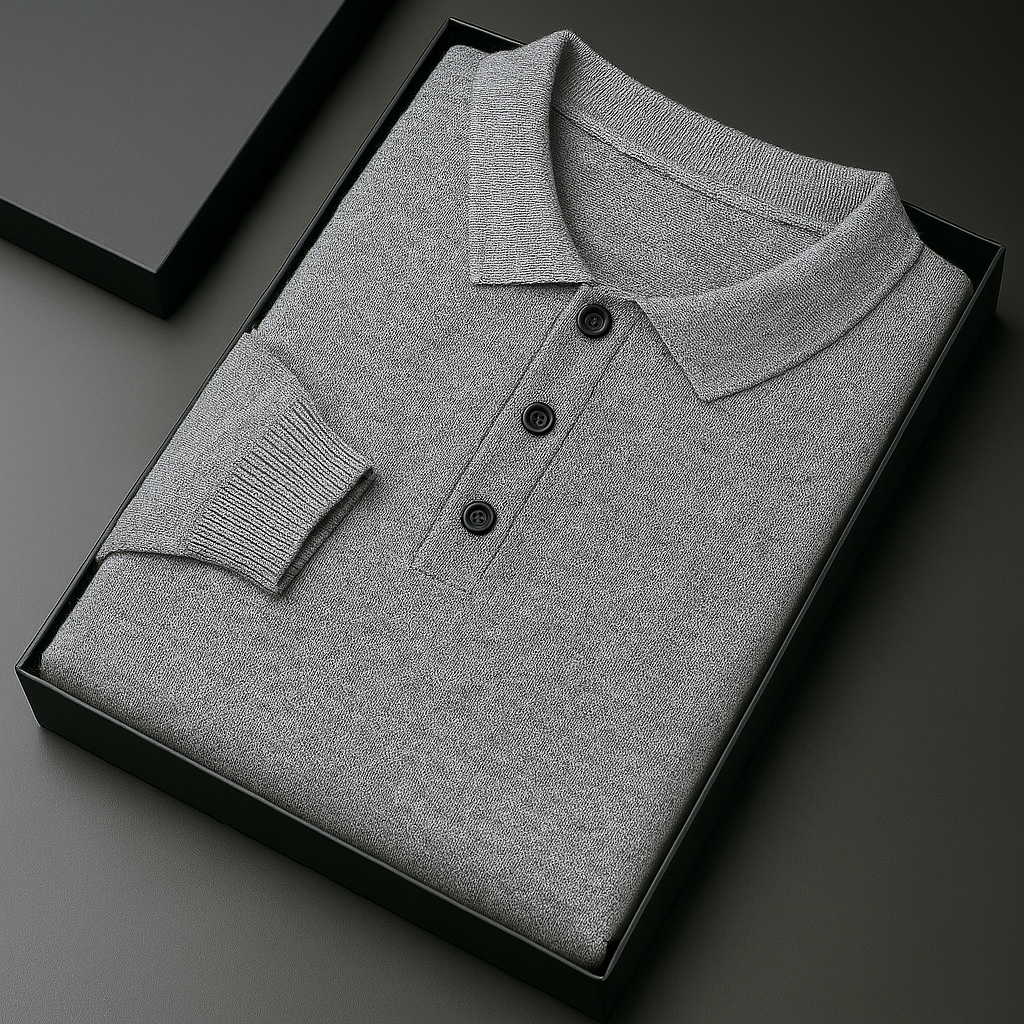 Merino Wool Button-Up Polo – Men's Knit Shirt | Arden