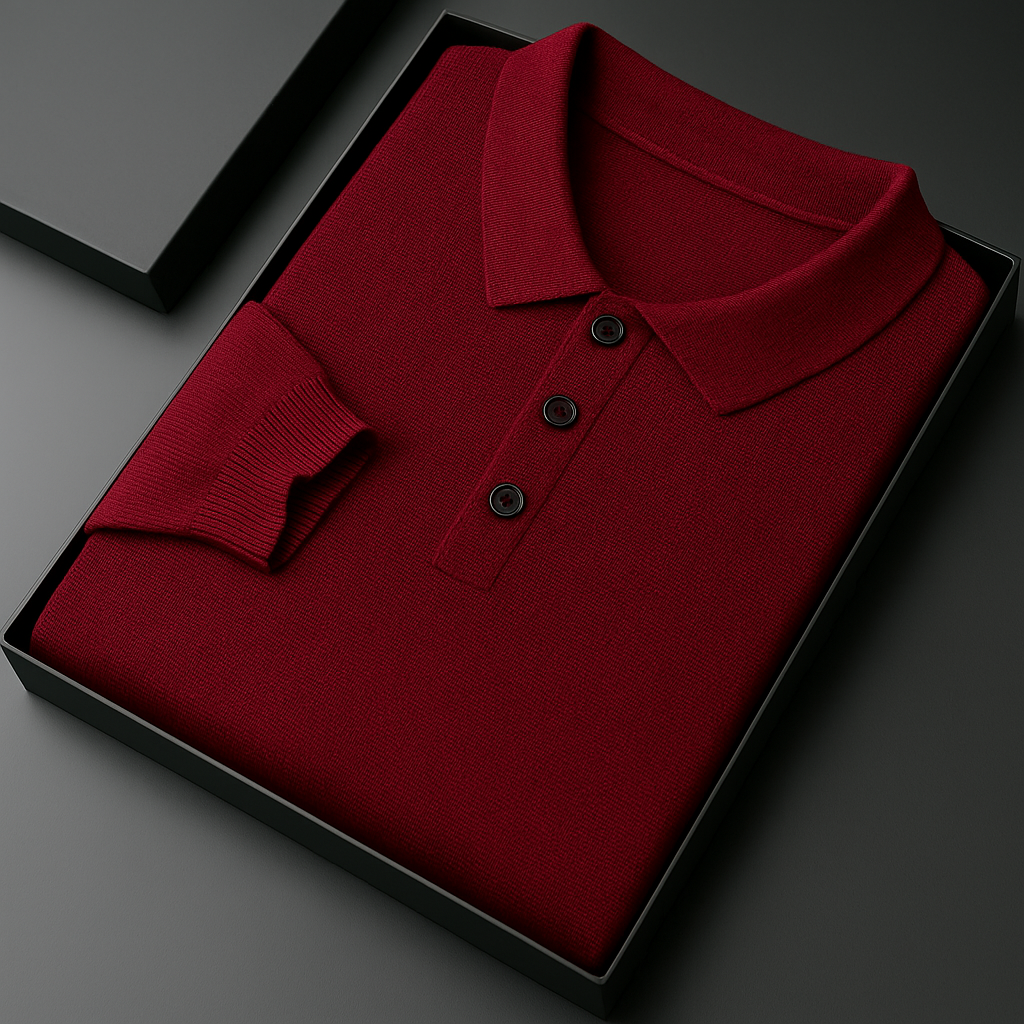 Merino Wool Button-Up Polo – Men's Knit Shirt | Arden