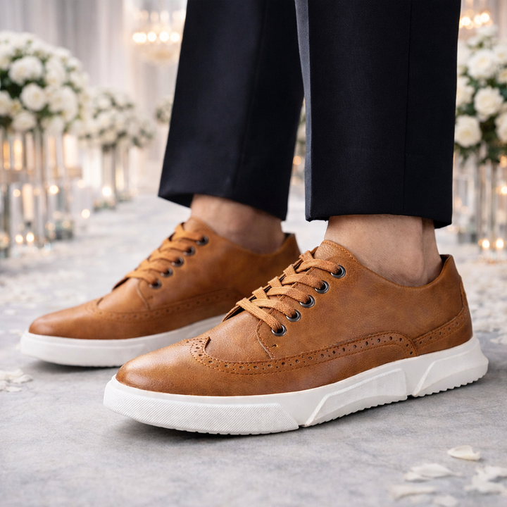 Savonti Men's Leather Low-Top Sneakers