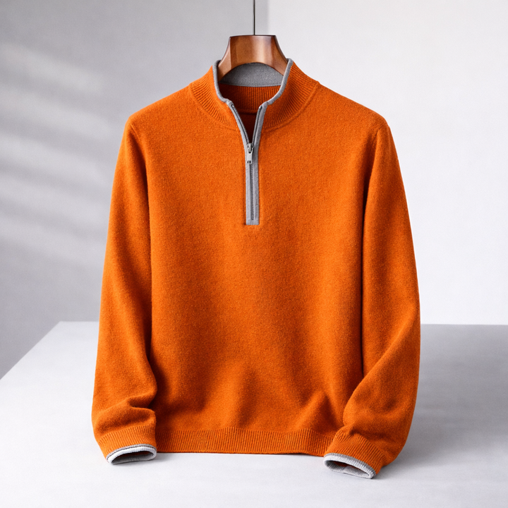 Savonti Cashmere Quarter-Zip Sweater