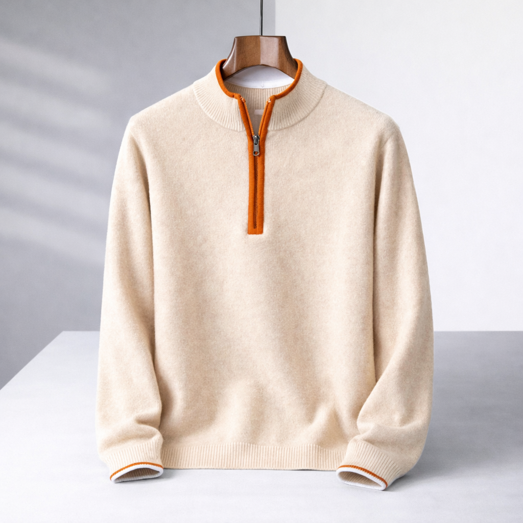Savonti Cashmere Quarter-Zip Sweater
