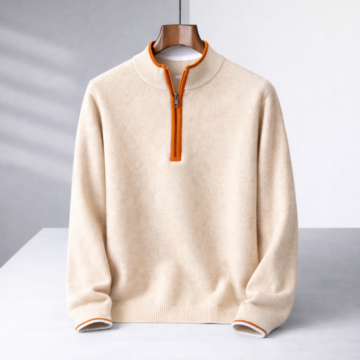 Savonti Cashmere Quarter-Zip Sweater
