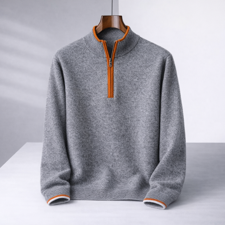 Savonti Cashmere Quarter-Zip Sweater