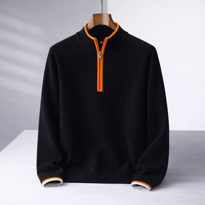 Savonti Cashmere Quarter-Zip Sweater