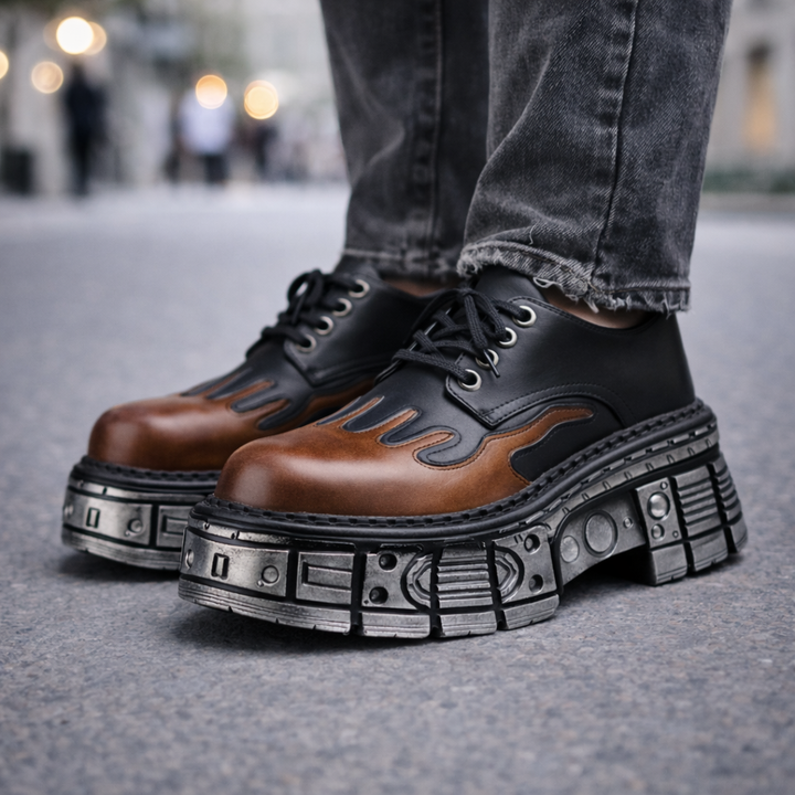 Men's Leather Platform Boots | Santino