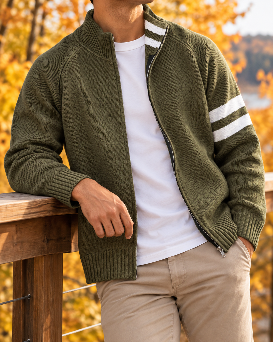 Bellori Wool Zip-Up Sweater