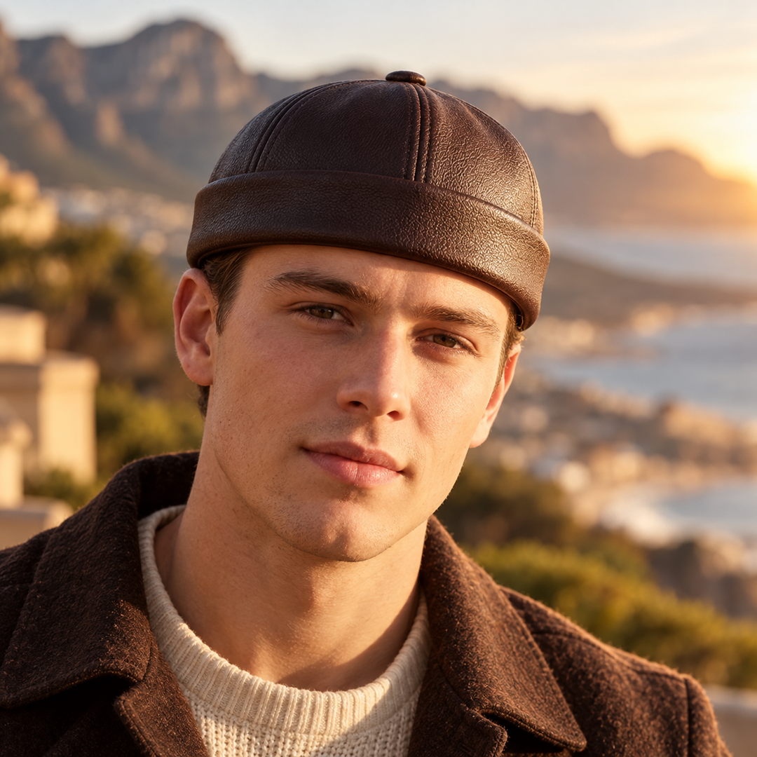 Marino Leather Docker Cap