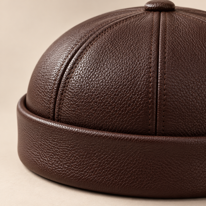 Marino Leather Docker Cap