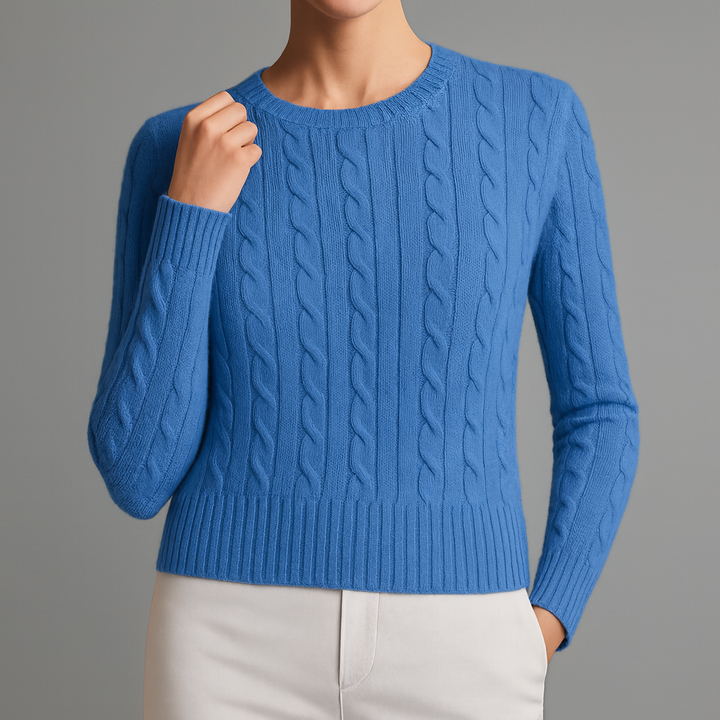 Women's Cotton Cable-Knit Sweater | Savona