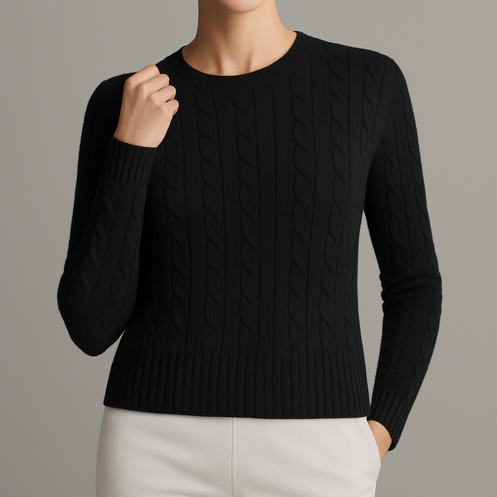 Women's Cotton Cable-Knit Sweater | Savona