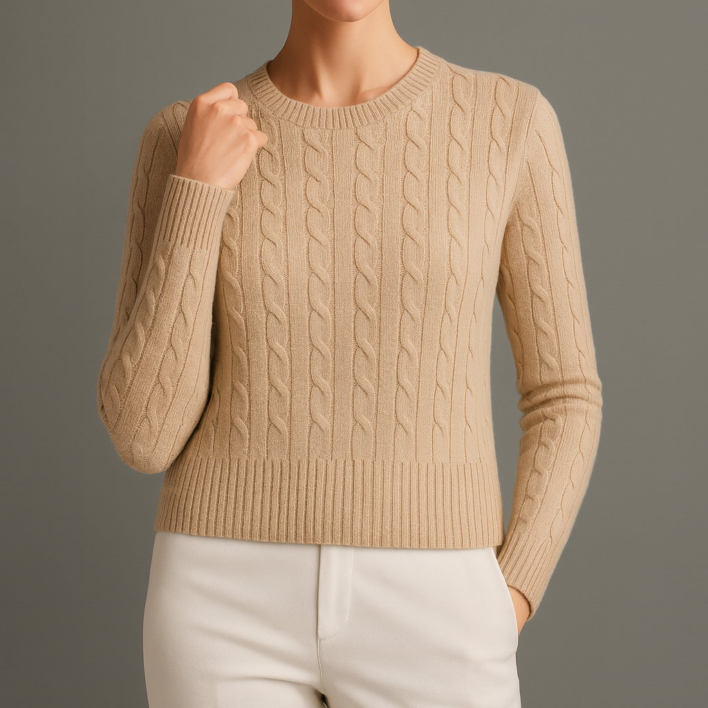 Women's Cotton Cable-Knit Sweater | Savona