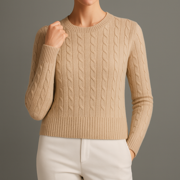 Women's Cotton Cable-Knit Sweater | Savona