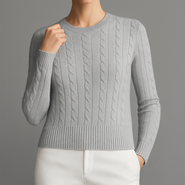 Women's Cotton Cable-Knit Sweater | Savona