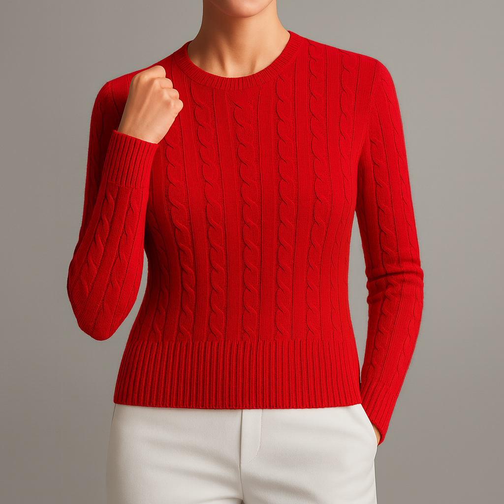 Women's Cotton Cable-Knit Sweater | Savona