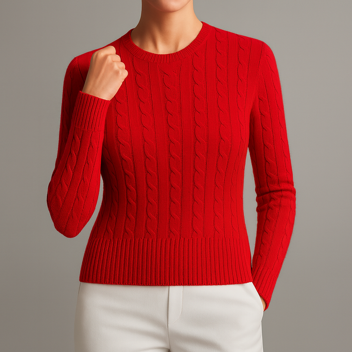 Women's Cotton Cable-Knit Sweater | Savona