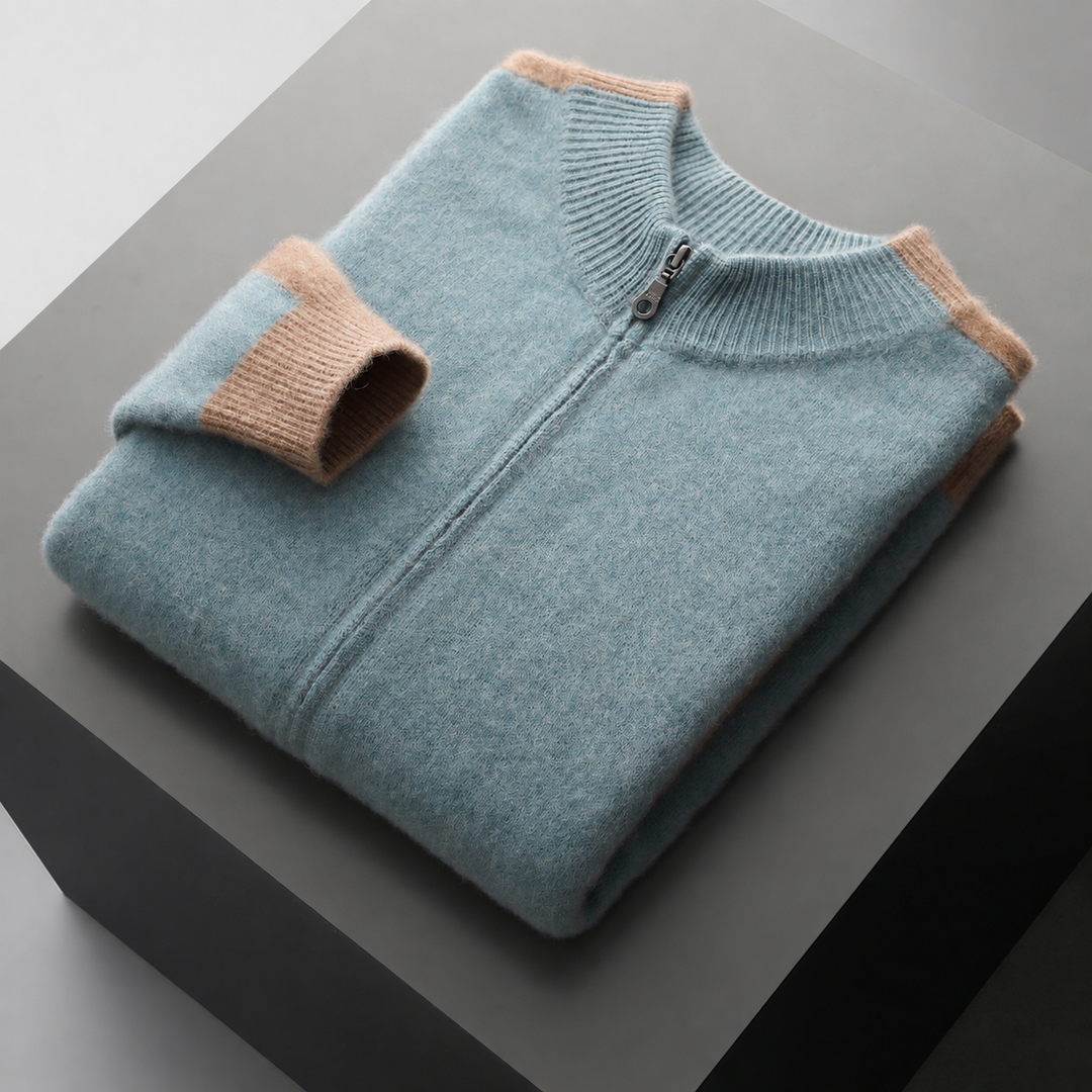 Bellori Wool Zip-Up Sweater