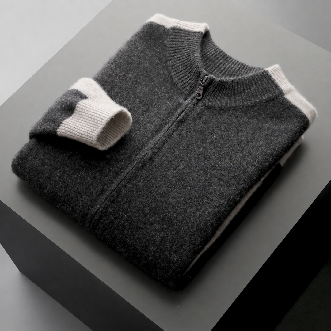 Bellori Wool Zip-Up Sweater