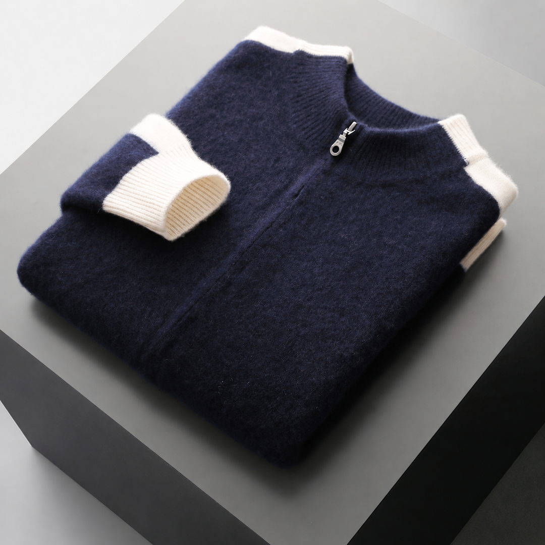 Bellori Wool Zip-Up Sweater