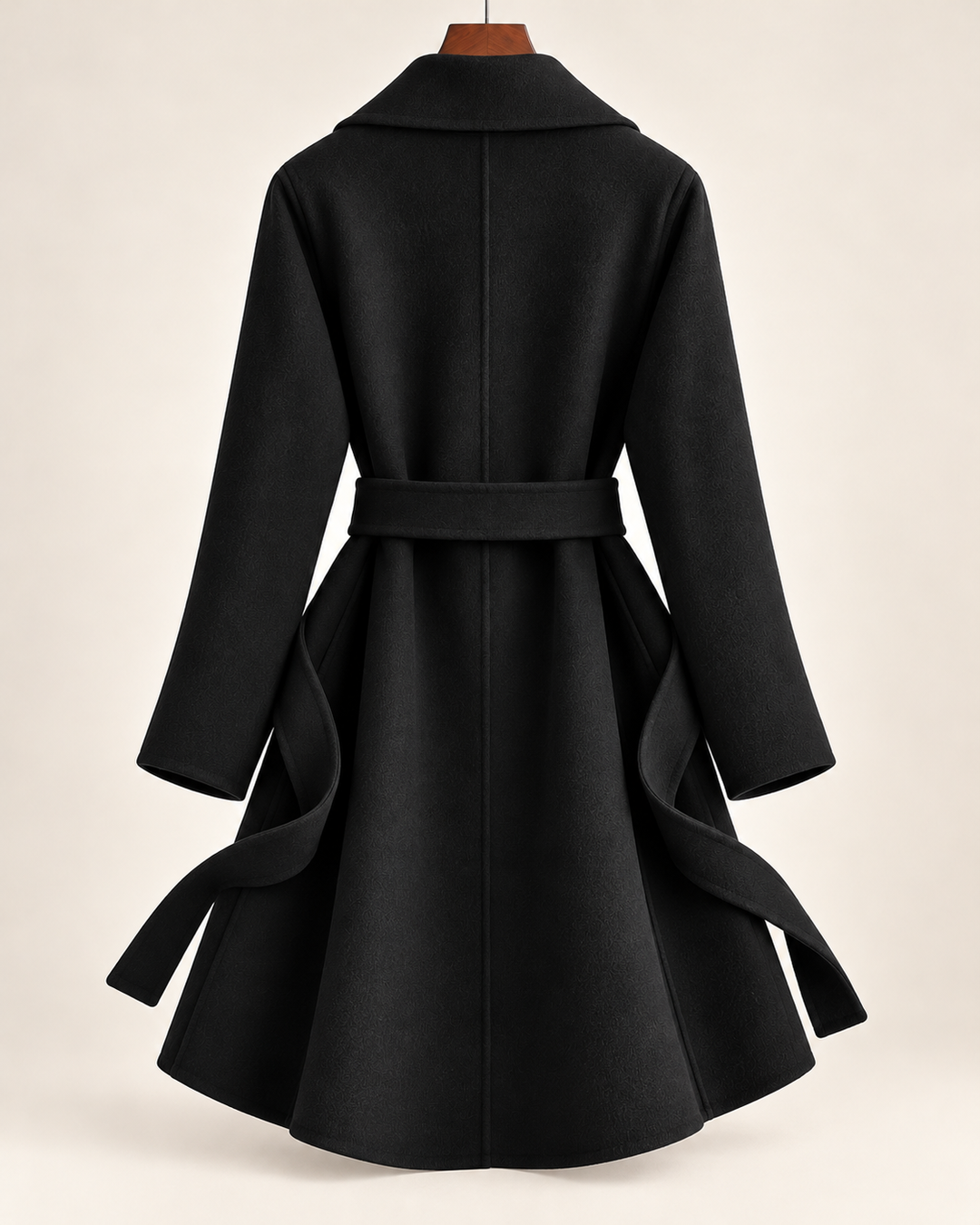 Livia Belted Wool Wrap Coat