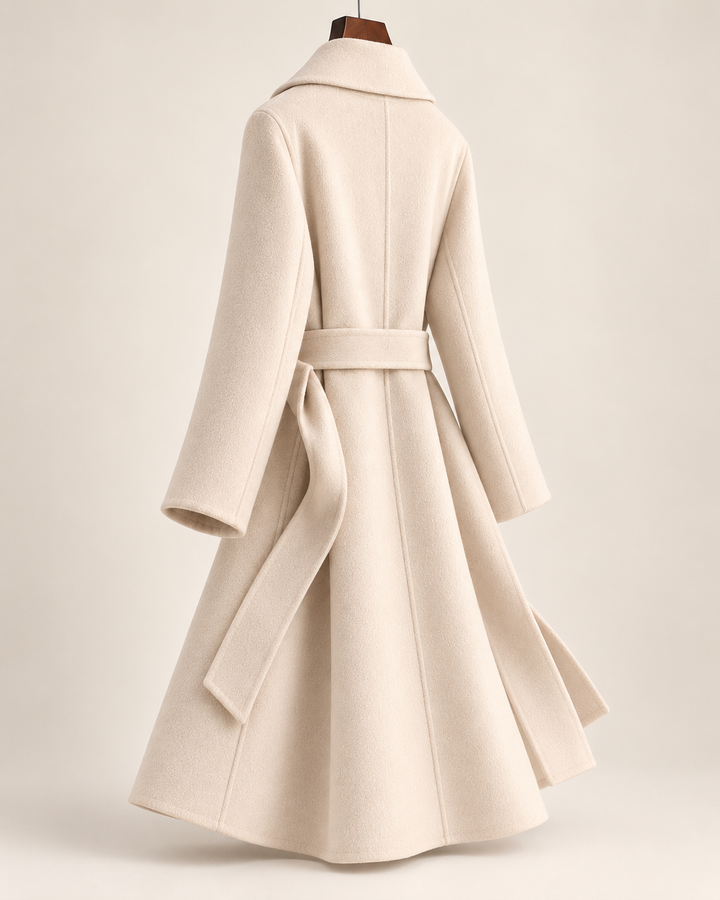 Livia Belted Wool Wrap Coat