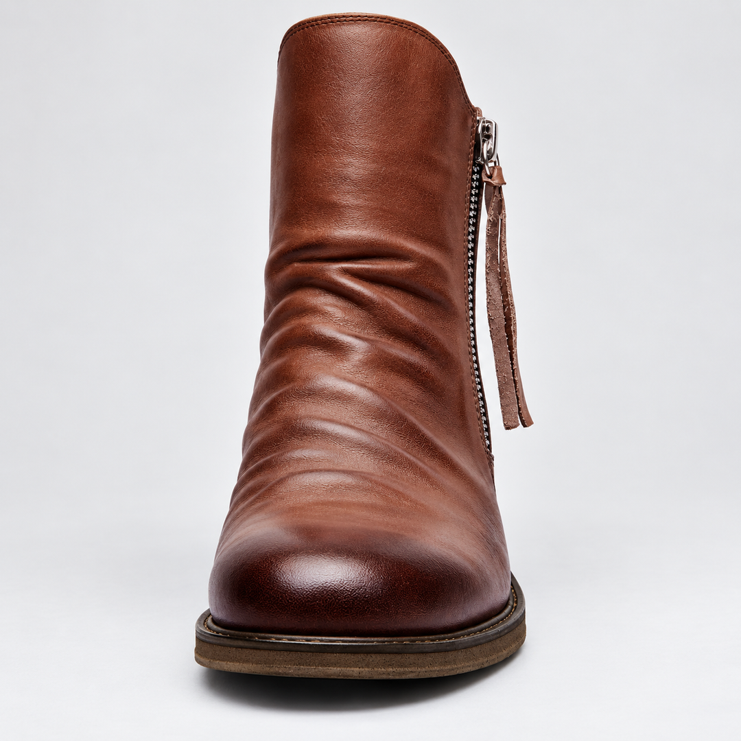 Mason Leather SIde-Zip Boots