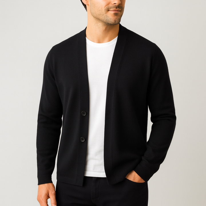 Men's Wool Button-Up Cardigan | Savoni