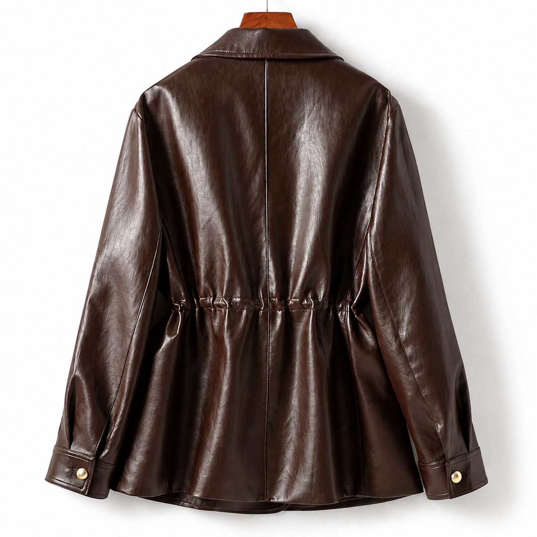 Lucia Sheepskin Leather Safari Jacket