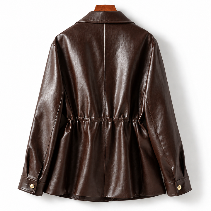 Lucia Sheepskin Leather Safari Jacket