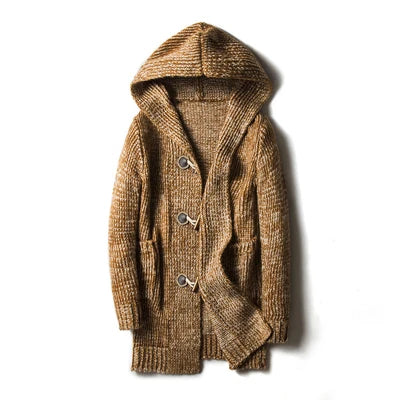 Hooded Cardigan – Men's Wool Blend Knit Sweater | Mason