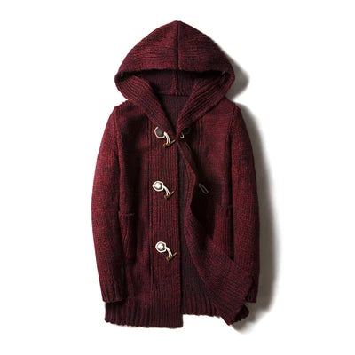 Hooded Cardigan – Men's Wool Blend Knit Sweater | Mason