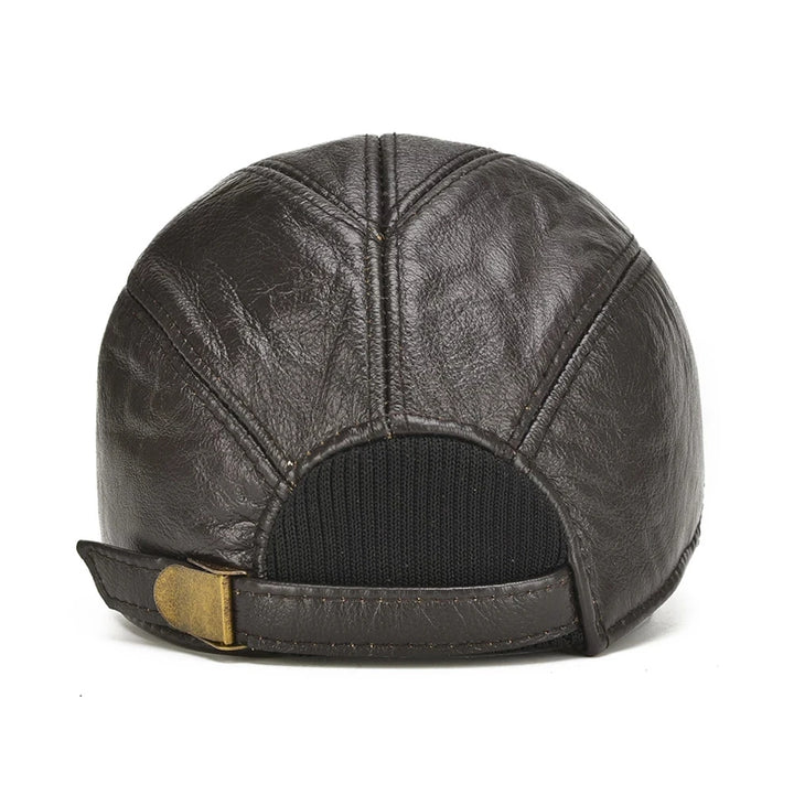 Leather Vintage Cap – Men's Adjustable Genuine Leather Hat | Verano