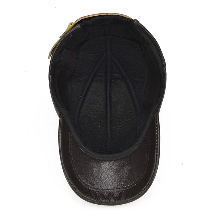 Leather Vintage Cap – Men's Adjustable Genuine Leather Hat | Verano