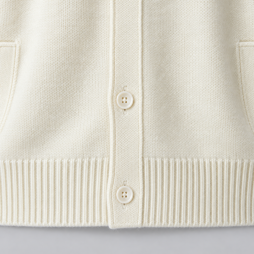 Matteo Wool Mock-Neck Cardigan