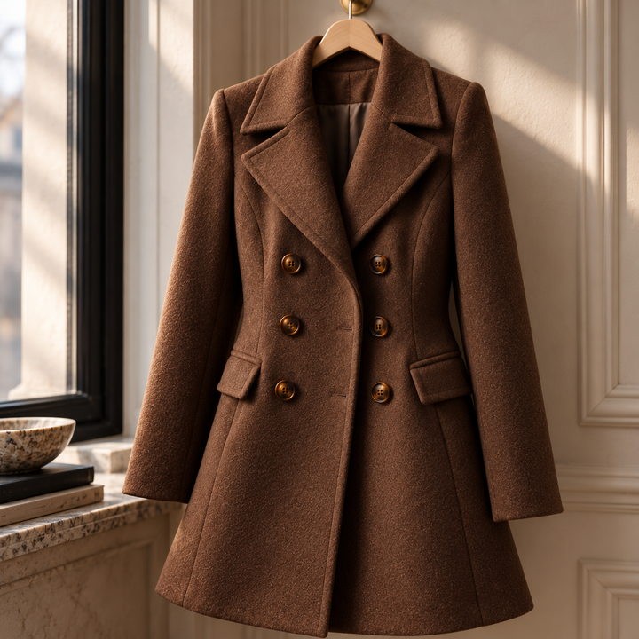 Francesca Wool Button-Up Coat