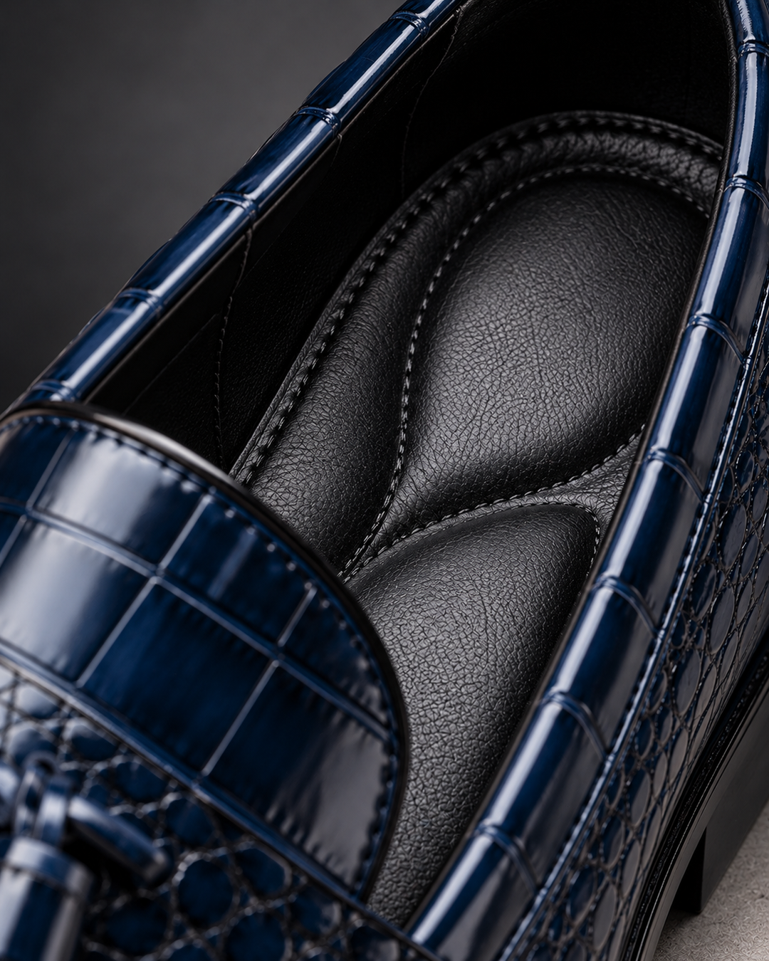 Dante Croc-Embossed Tassel Loafers