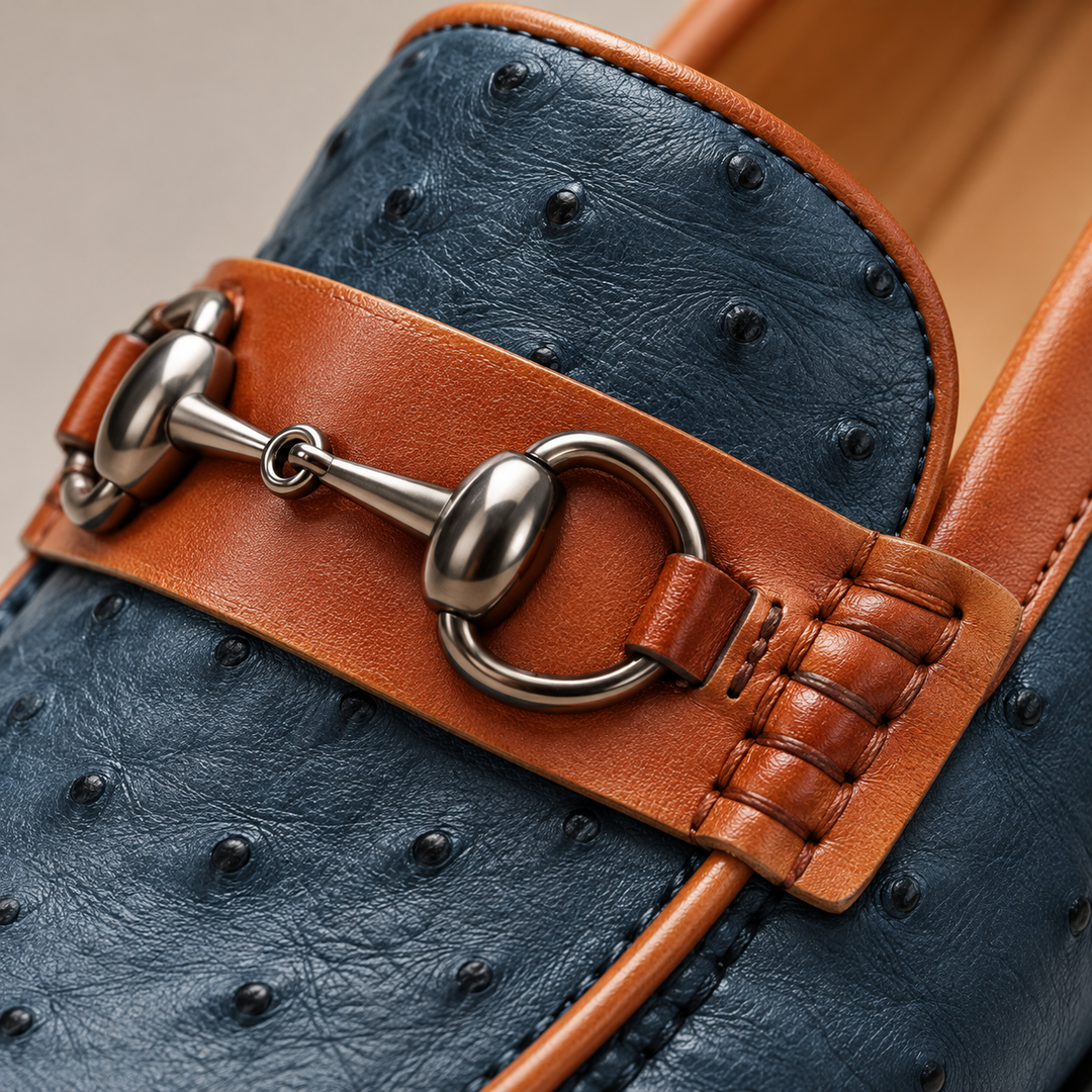 Enzo Genuine Leather Bit Loafers