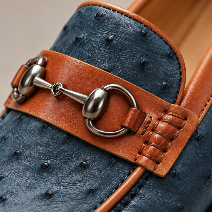Enzo Genuine Leather Bit Loafers