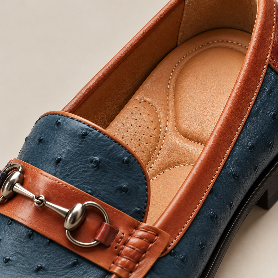 Enzo Genuine Leather Bit Loafers